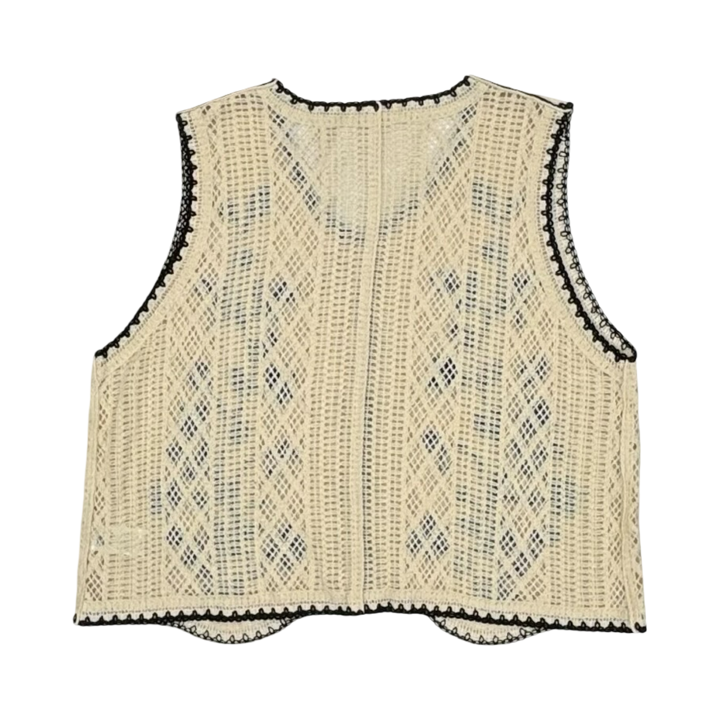 Vest Sweater By Clothes Mentor In Cream, Size:3X