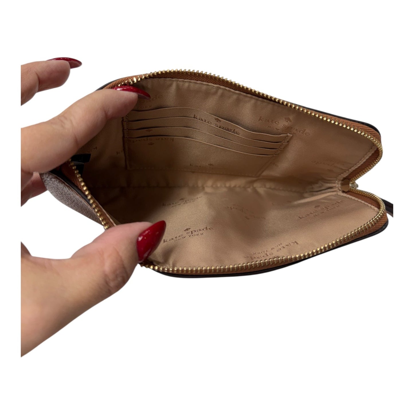 Wristlet Designer By Kate Spade In Brown, Size:Small