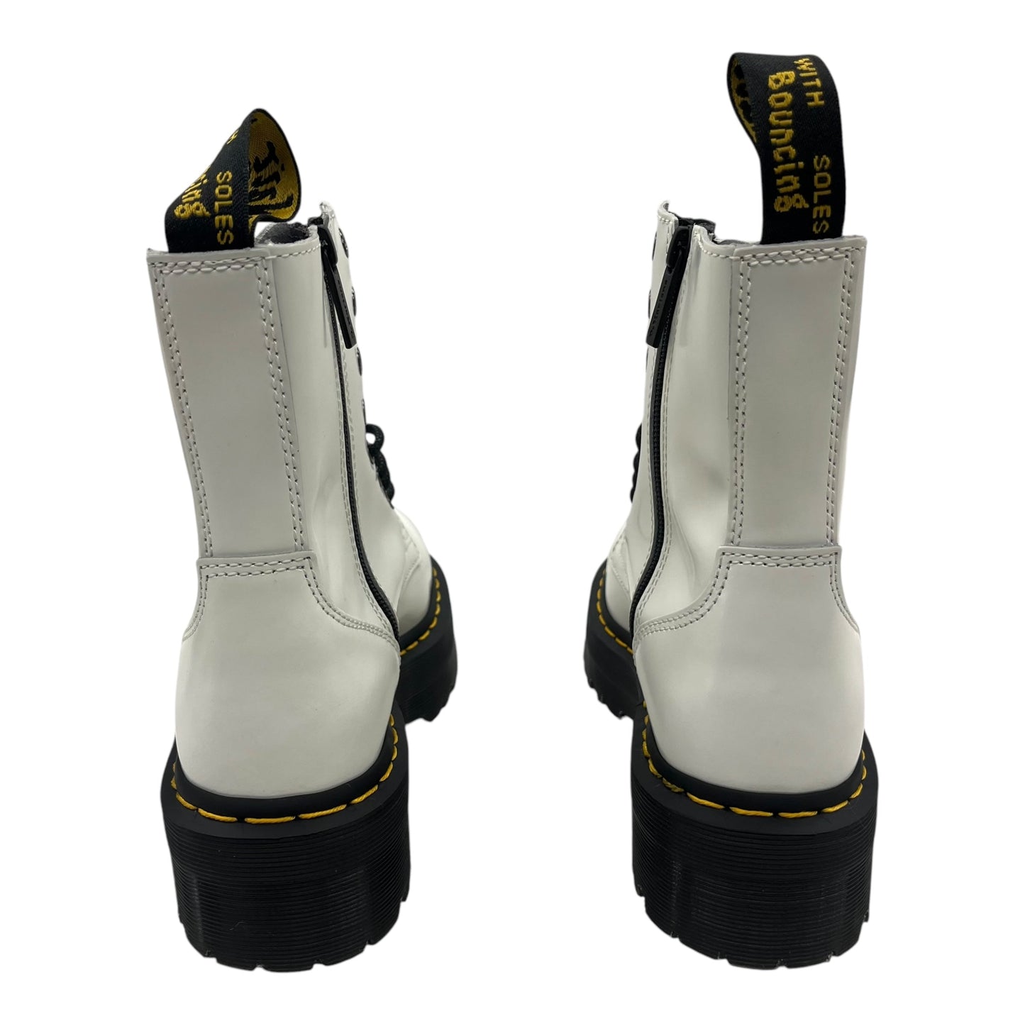 Boots Leather By Dr Martens In White, Size:8