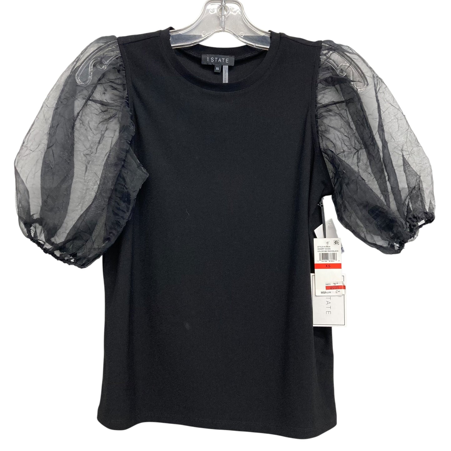 Top Ss By 1.State In Black, Size:Xs