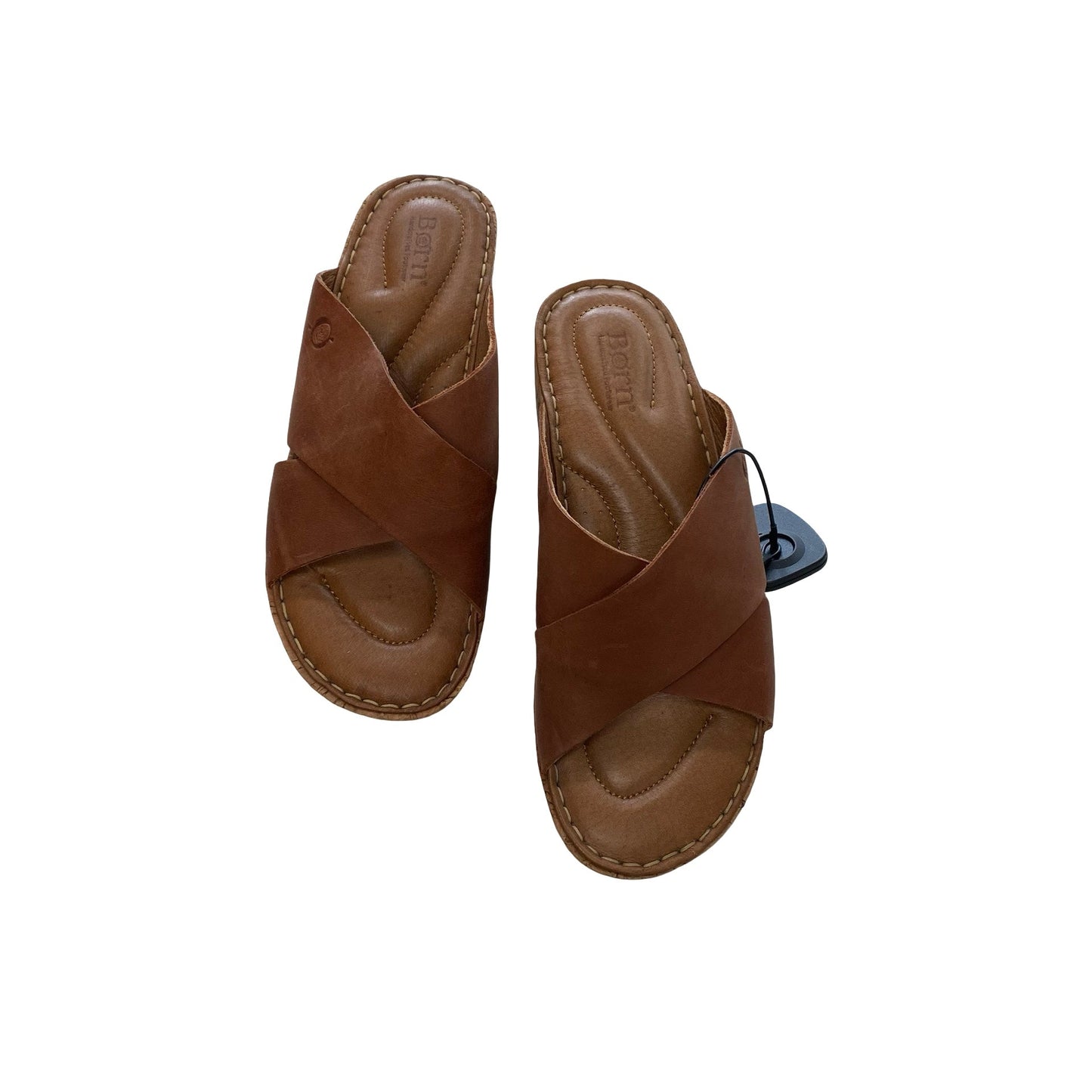 Sandals Heels Block By Born In Brown, Size:8