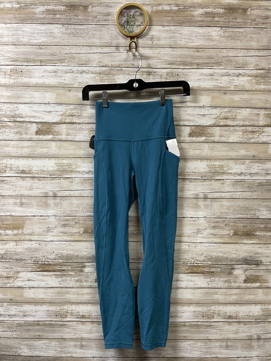 Athletic Leggings By Lululemon In Teal, Size:2