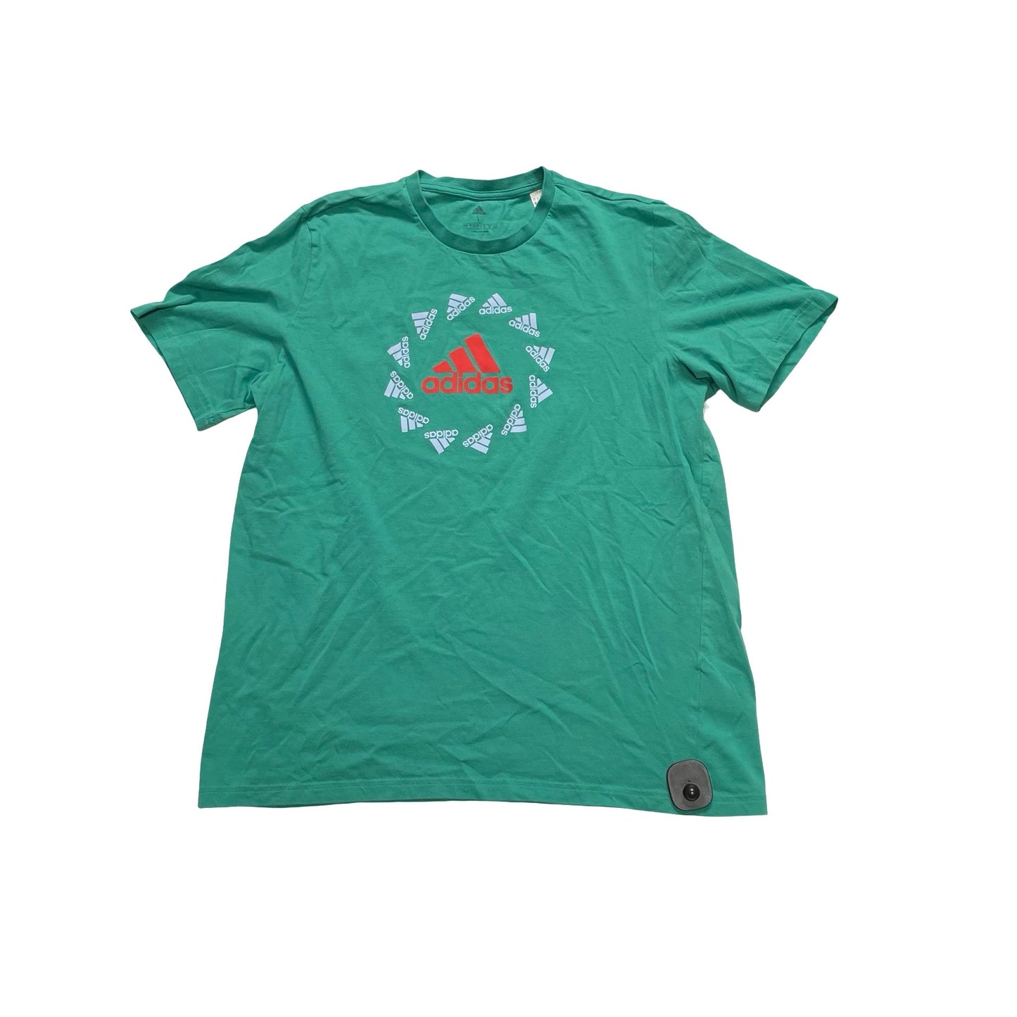 Athletic Top Ss By Adidas In Green, Size:L