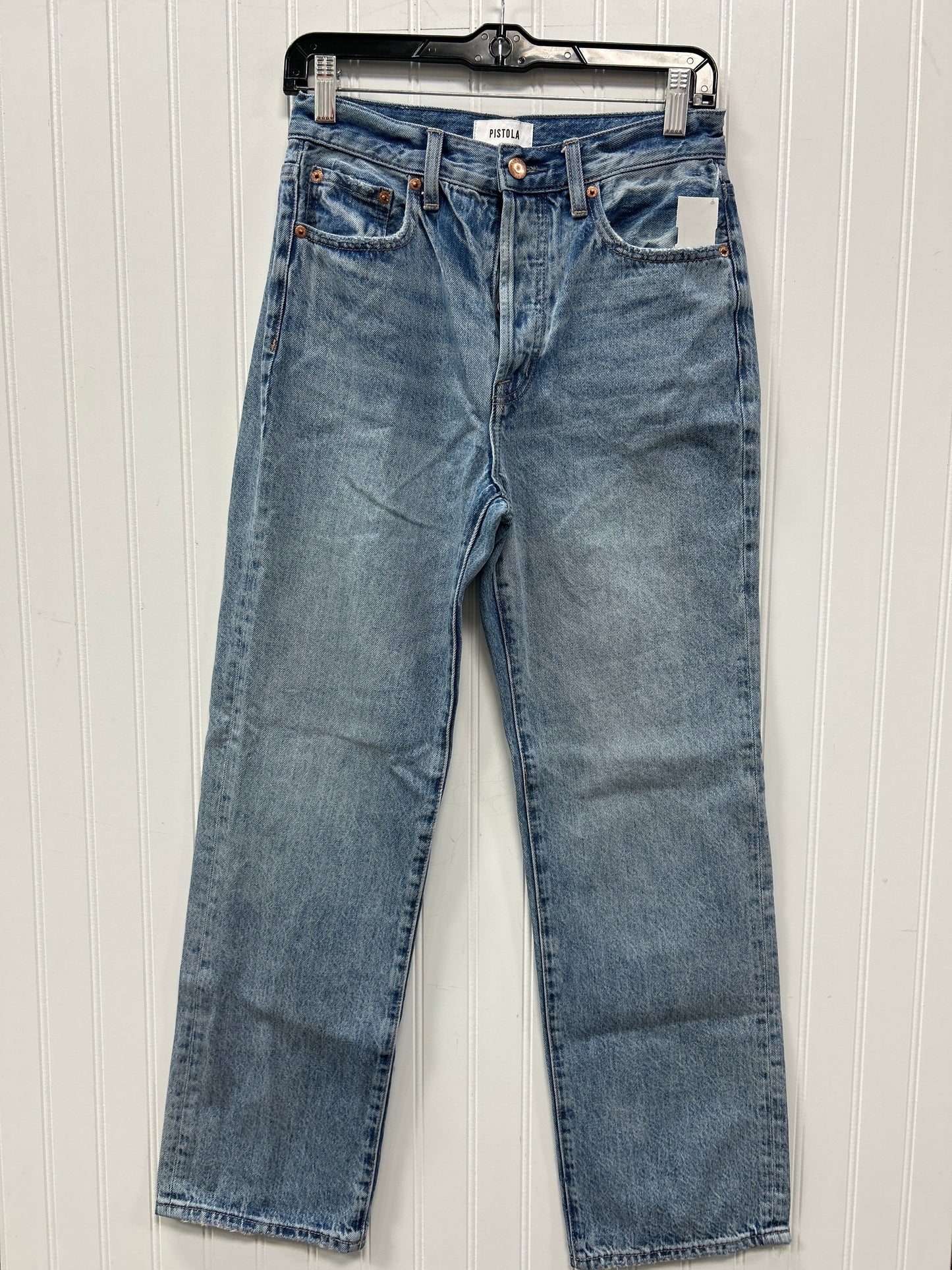 Jeans Straight By Pistola In Blue Denim, Size:4P