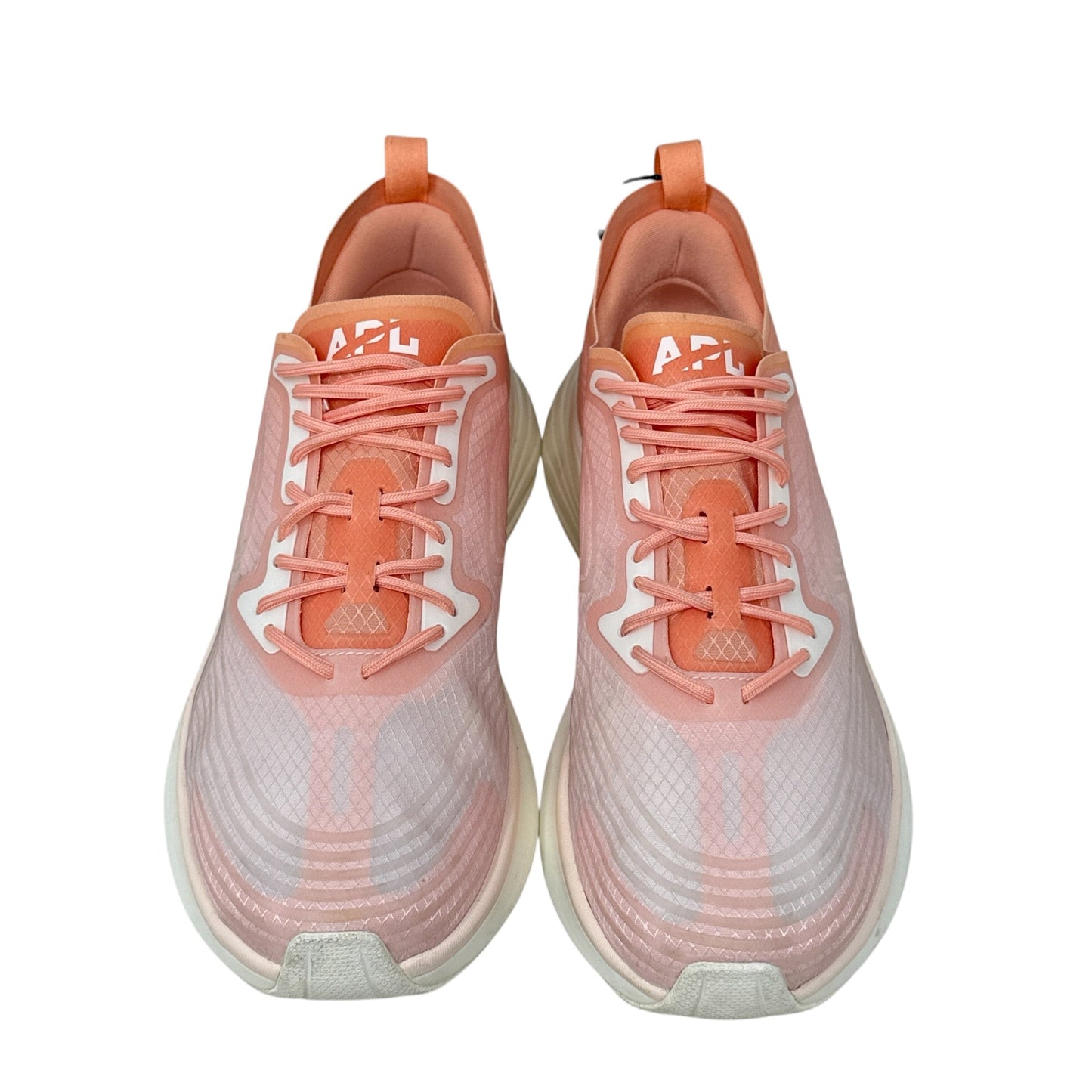Streamline Running Shoes Designer By APL In Orange & White, Size: 7