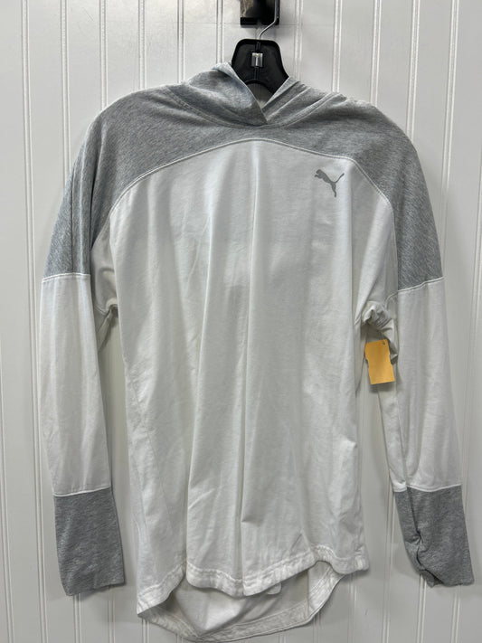 Athletic Sweatshirt Hoodie By Puma In White, Size:Xl