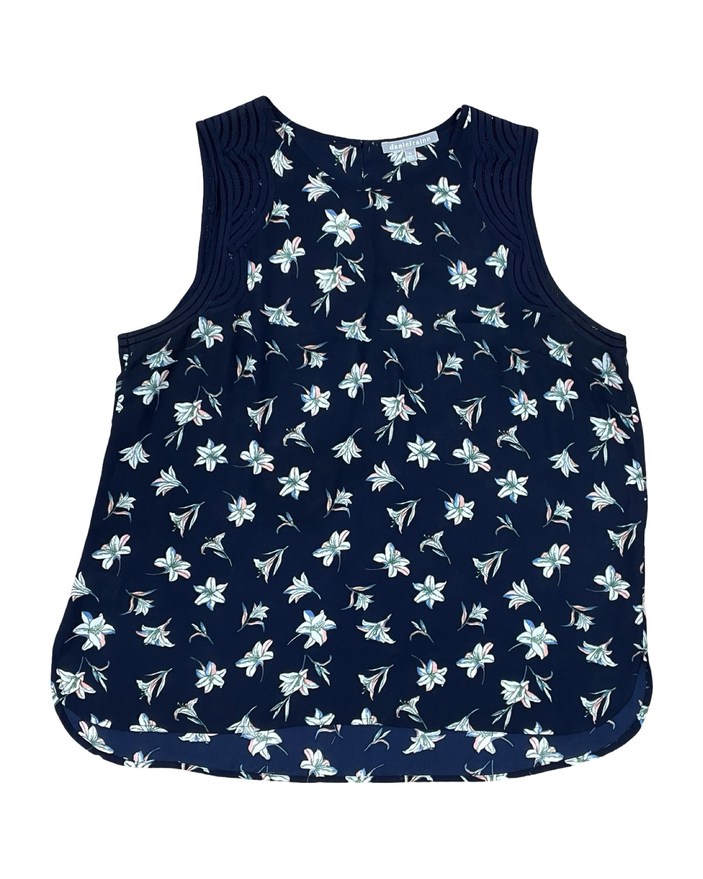 Top Sleeveless By Daniel Rainn In Navy, Size:Xl