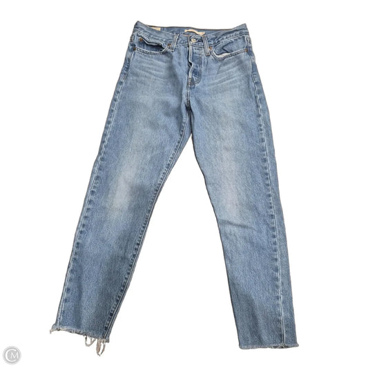 Jeans Straight By Levis In Blue Denim, Size: 4