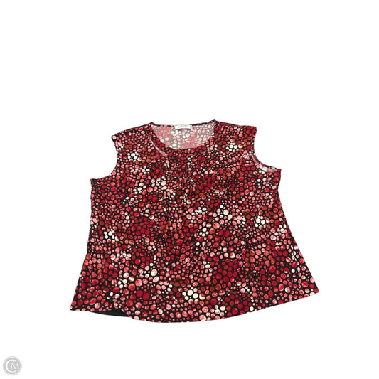 Top Sleeveless By Kasper In Red, Size: 3x