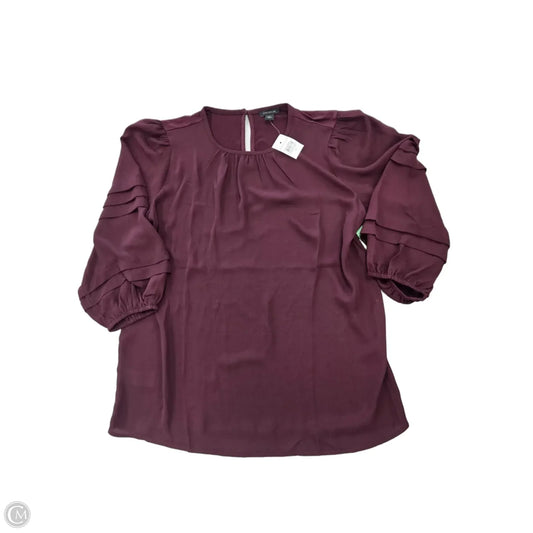 Blouse 3/4 Sleeve By Ann Taylor In Purple, Size: Xs