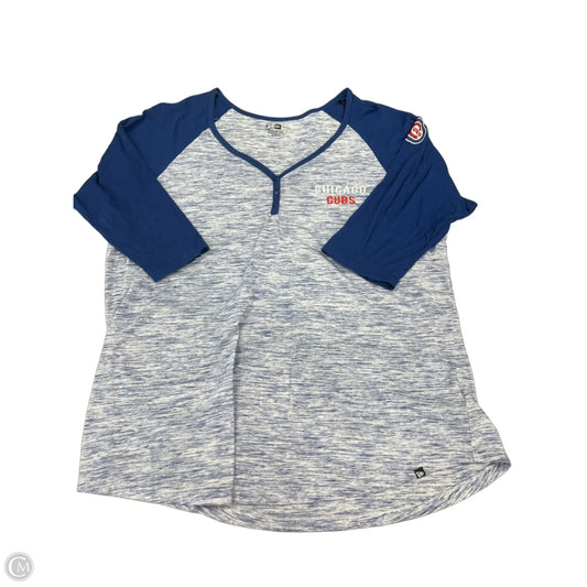 Top 3/4 Sleeve By New Era In Blue, Size: 3x