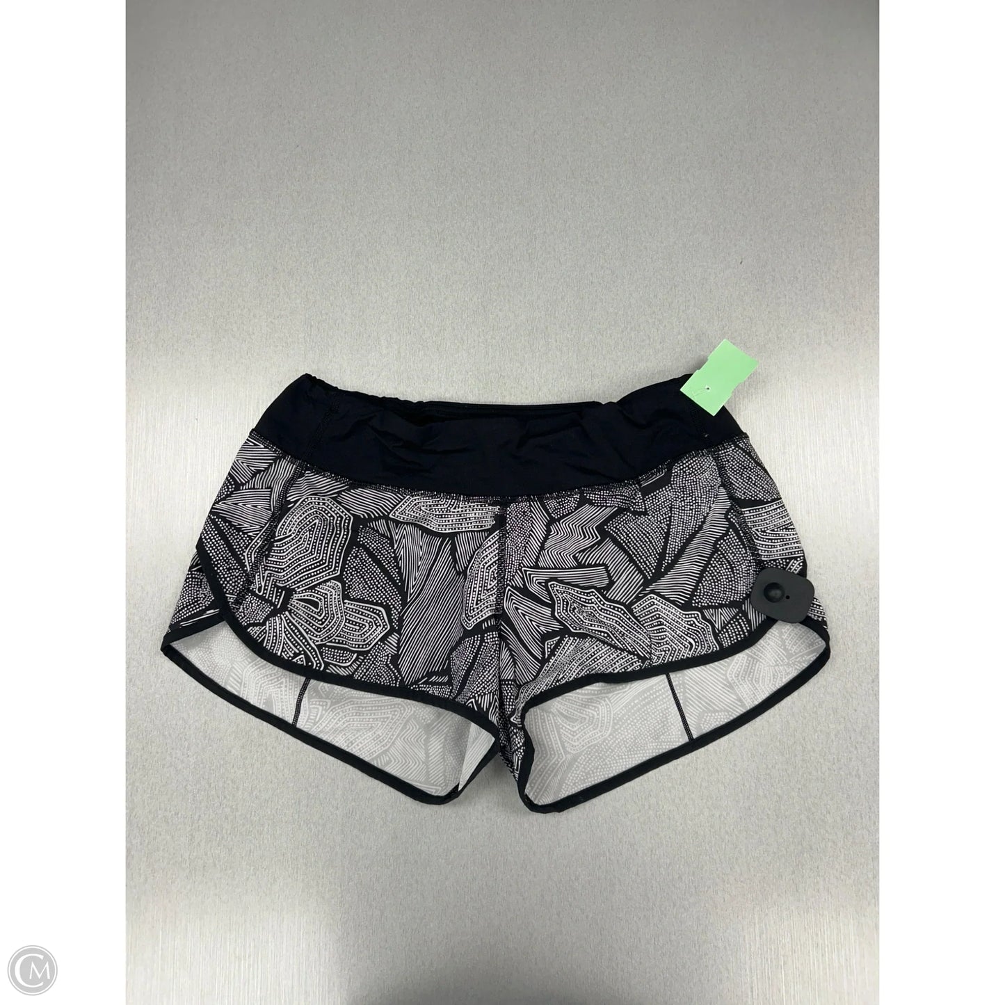 Athletic Shorts By Lululemon In Black & White, Size: 8
