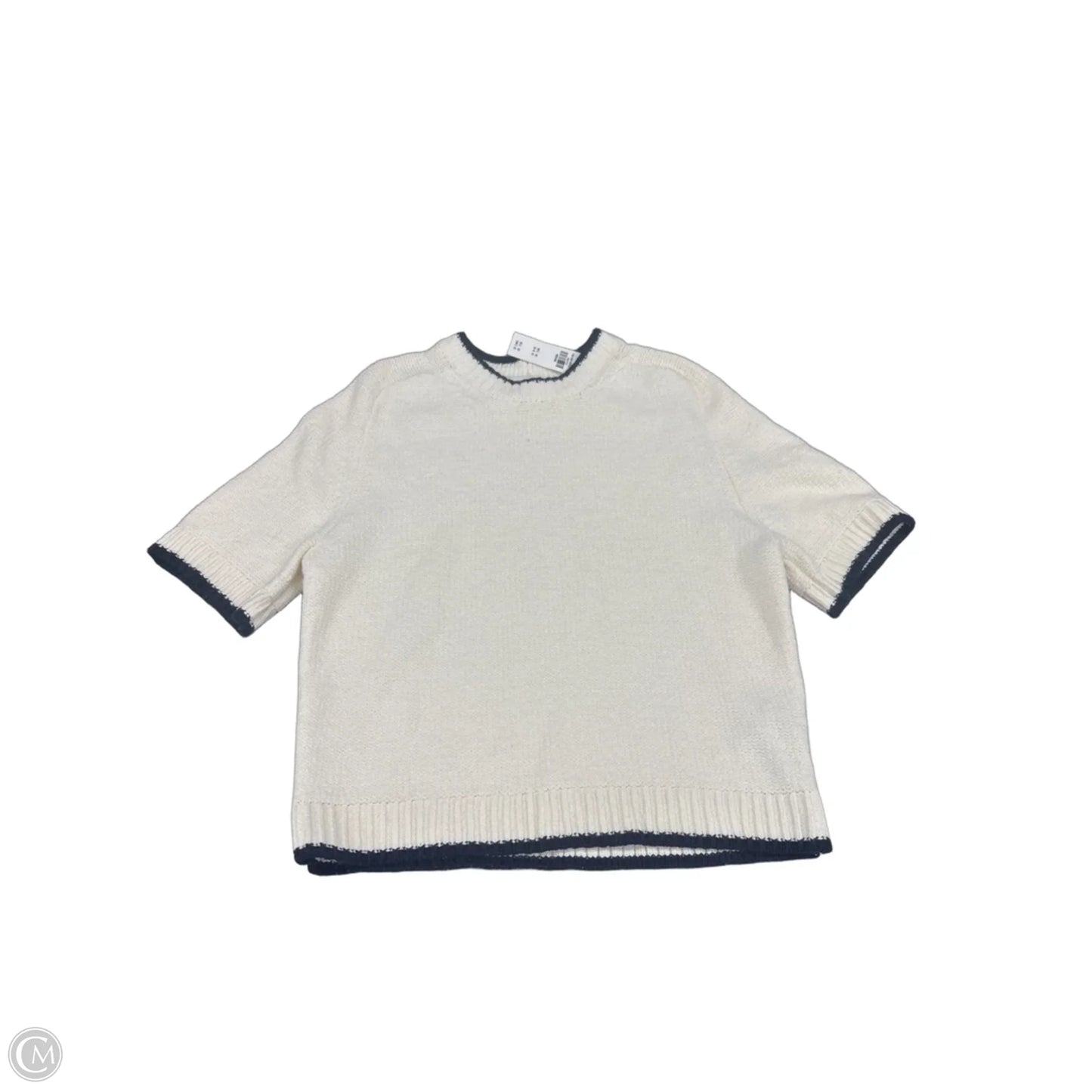 Top Short Sleeve By Abercrombie And Fitch In Cream, Size: M