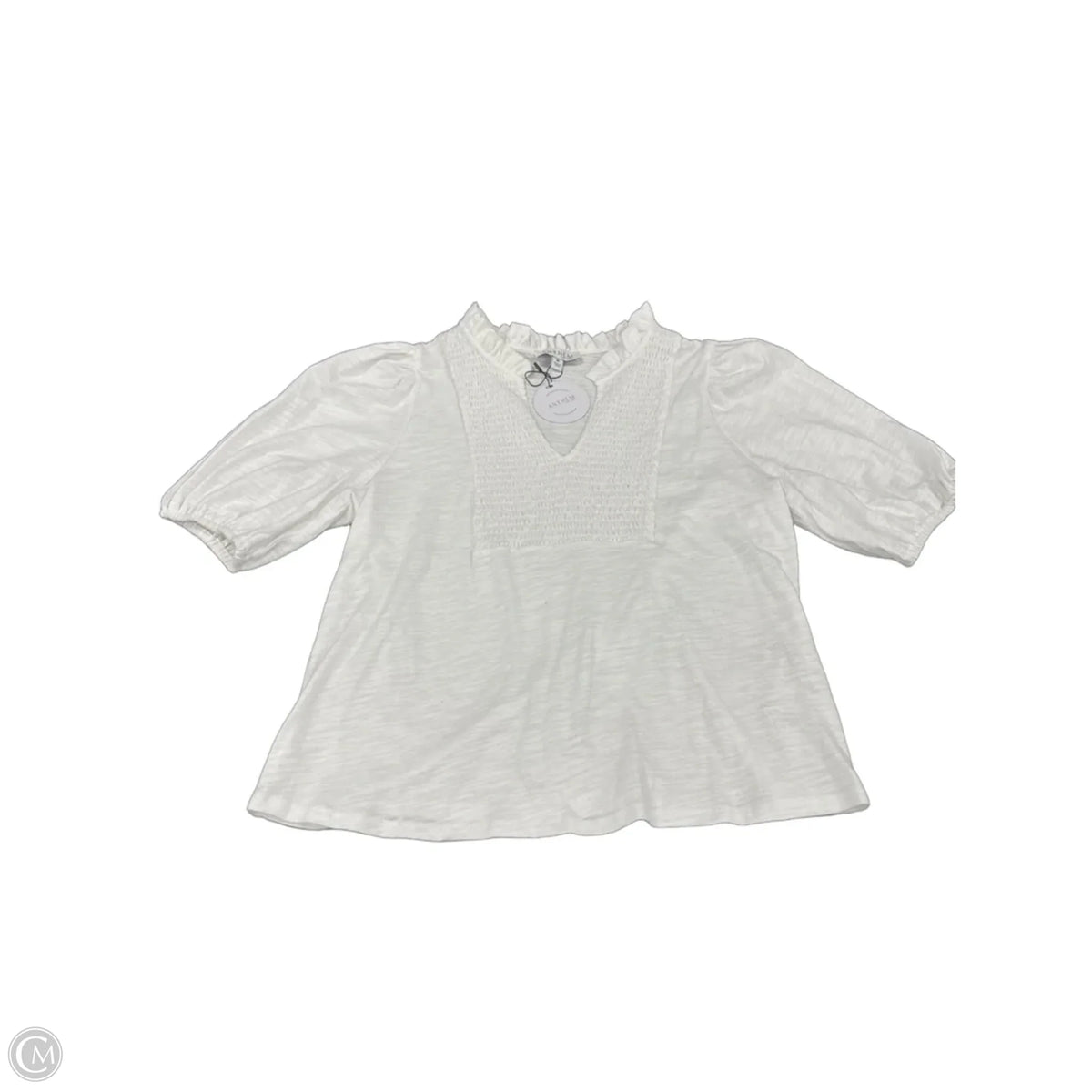 Top Short Sleeve By Cmc In White, Size: M