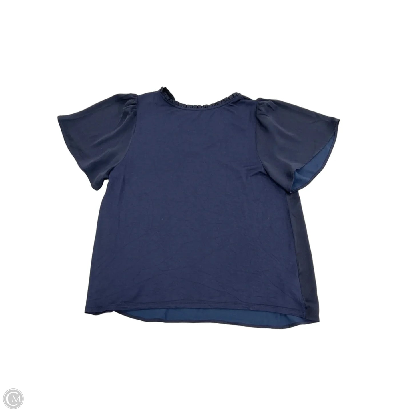 Top Short Sleeve By Ann Taylor In Navy, Size: Xl