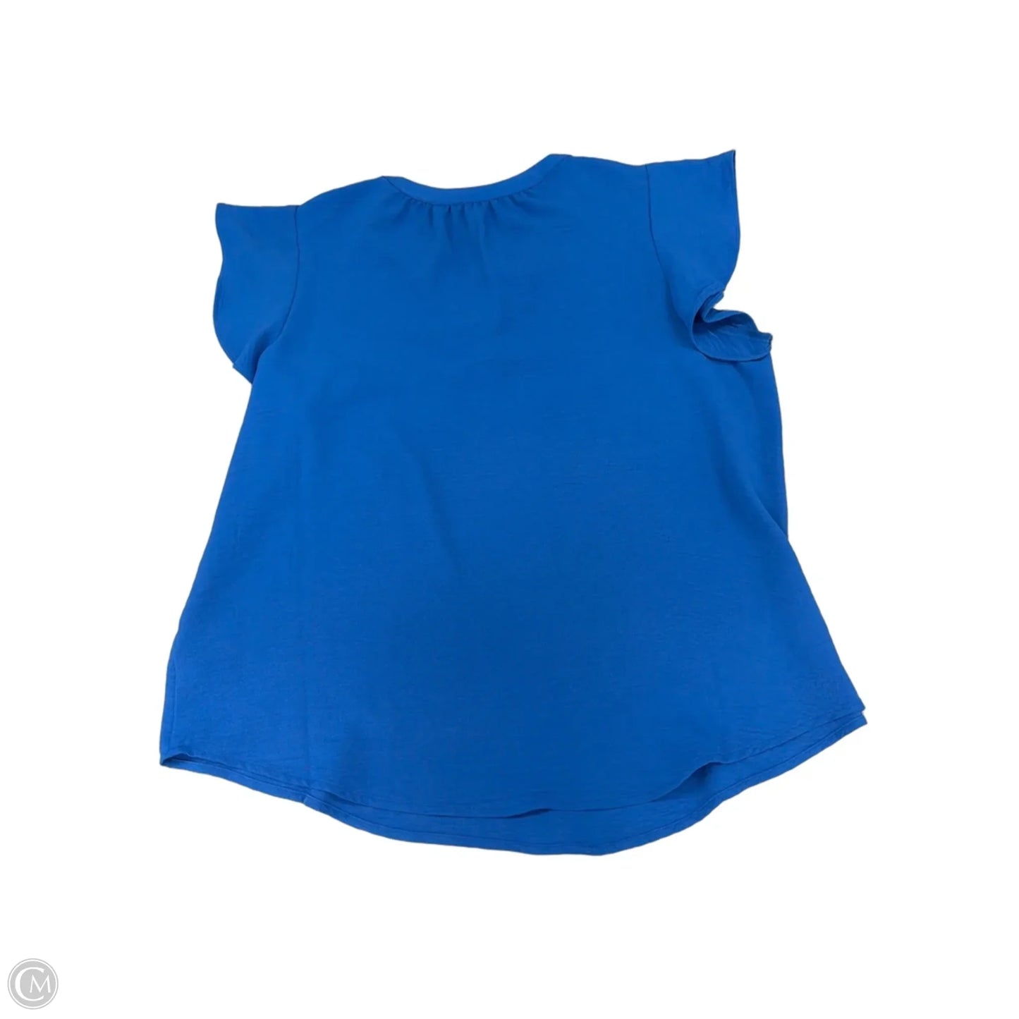Top Short Sleeve By Adrianna Papell In Blue, Size: Xl