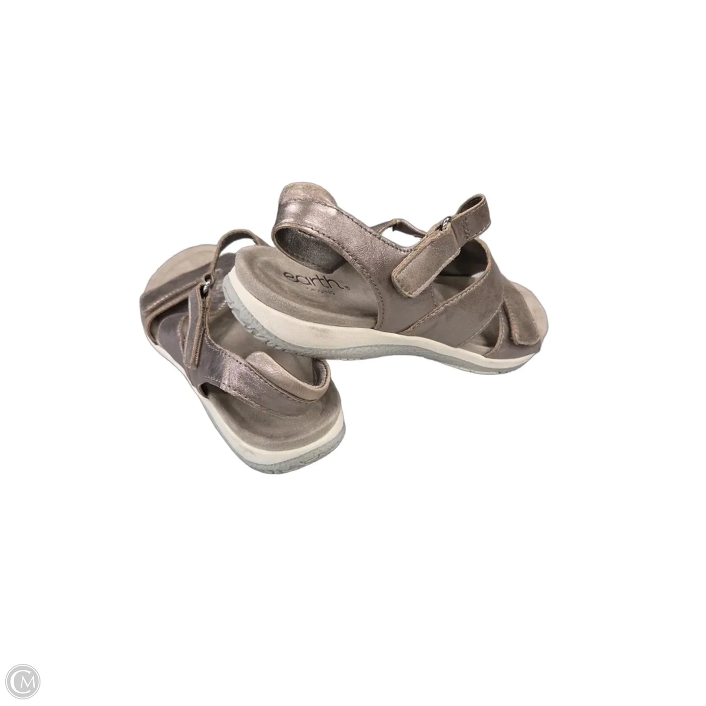 Sandals Flats By Earth In Silver, Size: 10