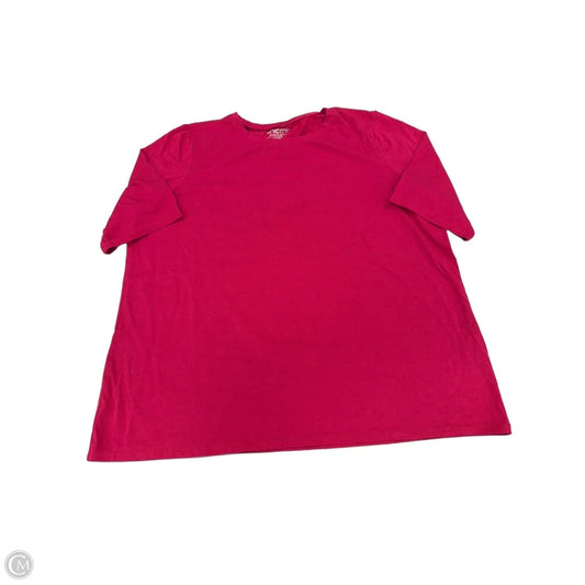Top Short Sleeve Basic By Chicos In Pink, Size: Xxl