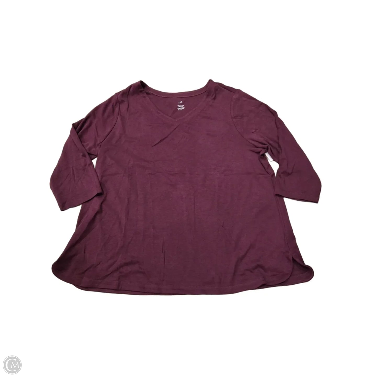 Top Long Sleeve By J. Jill In Purple, Size: 2x