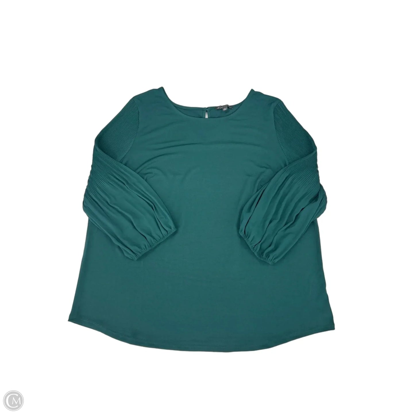 Top 3/4 Sleeve By Adrianna Papell In Green, Size: 3x