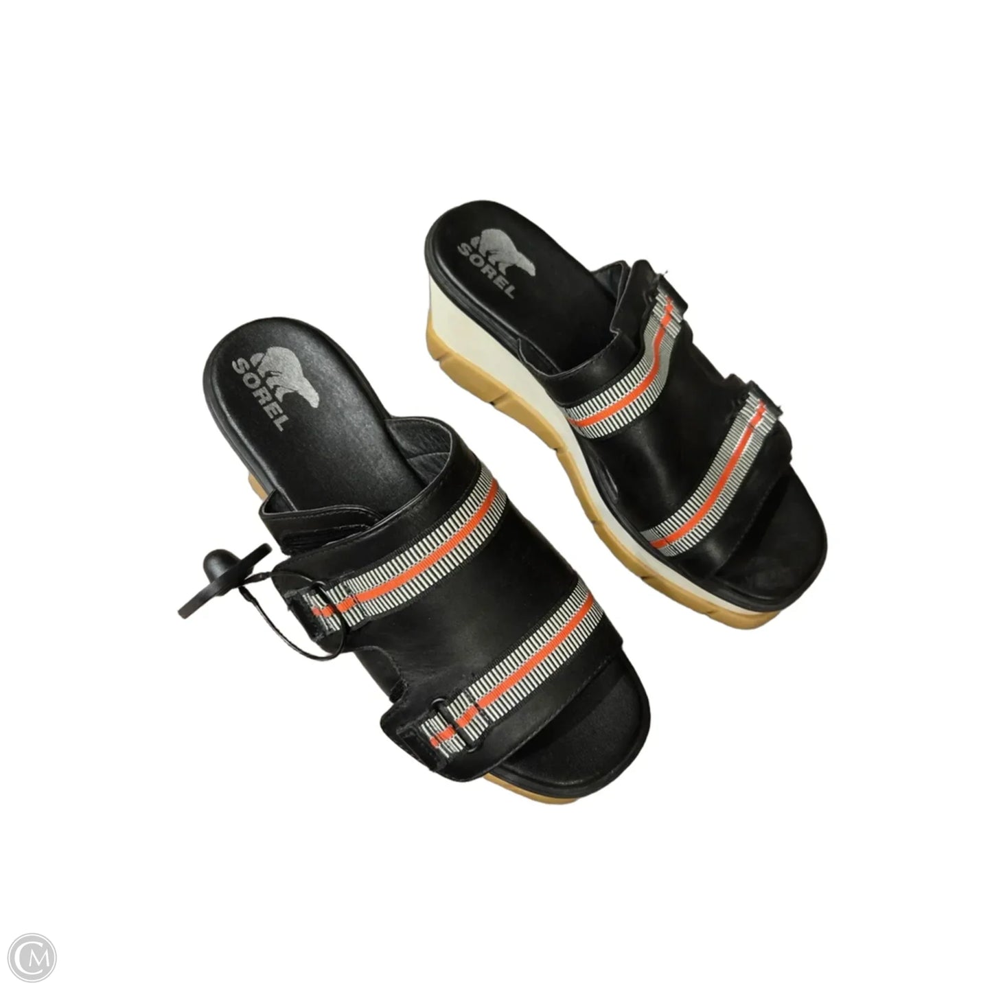 Shoes Heels Wedge By Sorel In Black & Brown, Size: 9