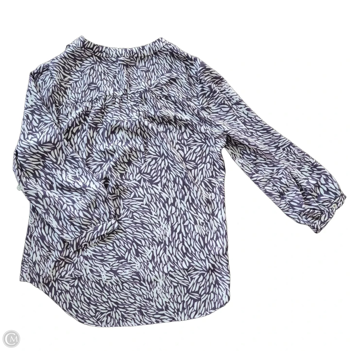 Top Long Sleeve By Vince Camuto In Purple & White, Size: S
