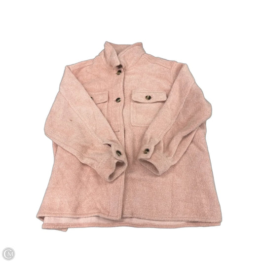 Jacket Shirt By Old Navy In Pink, Size: 2x
