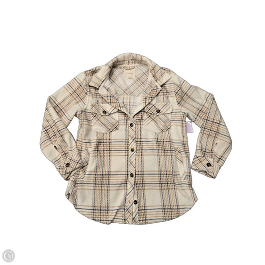 Jacket Shirt By Thread And Supply In Cream & Tan, Size: L