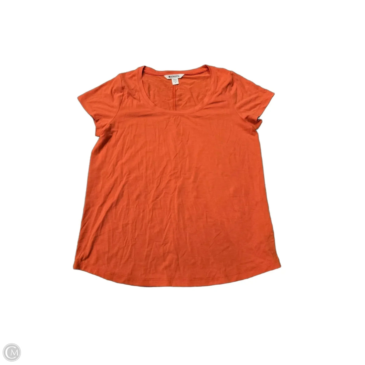 Athletic Top Short Sleeve By Athleta In Orange, Size: M
