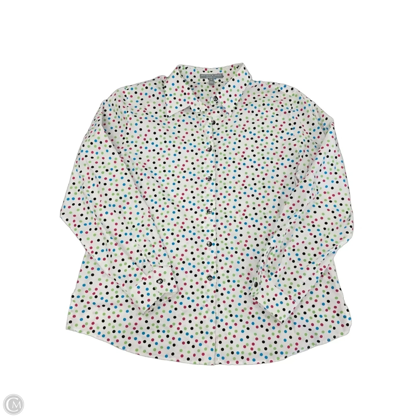 Top 2pc 3/4 Sleeve By Foxcroft In Polkadot Pattern, Size: Xl