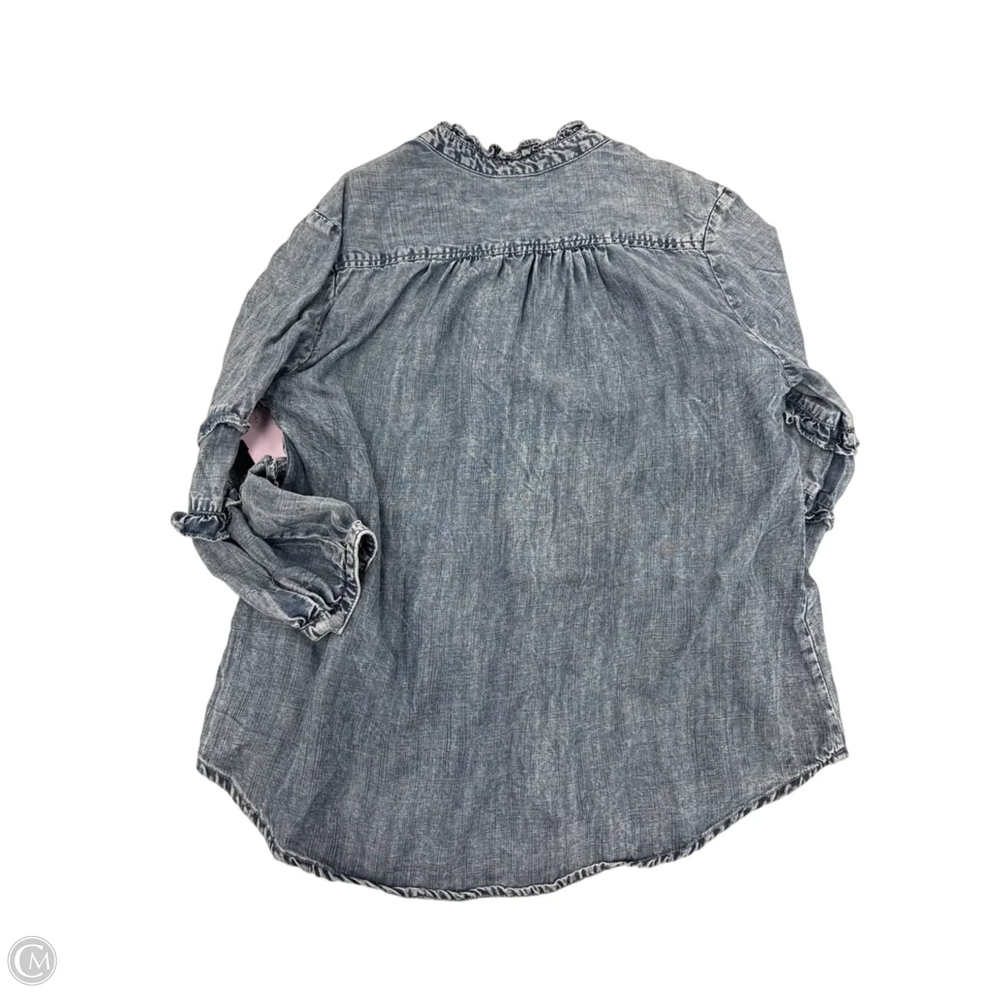Top Long Sleeve By Ivy Jane In Blue Denim, Size: Xs