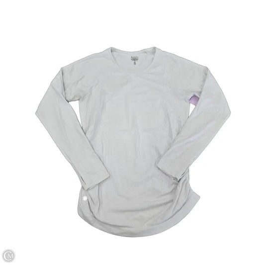 Athletic Top Long Sleeve Crewneck By Athleta In White, Size: L