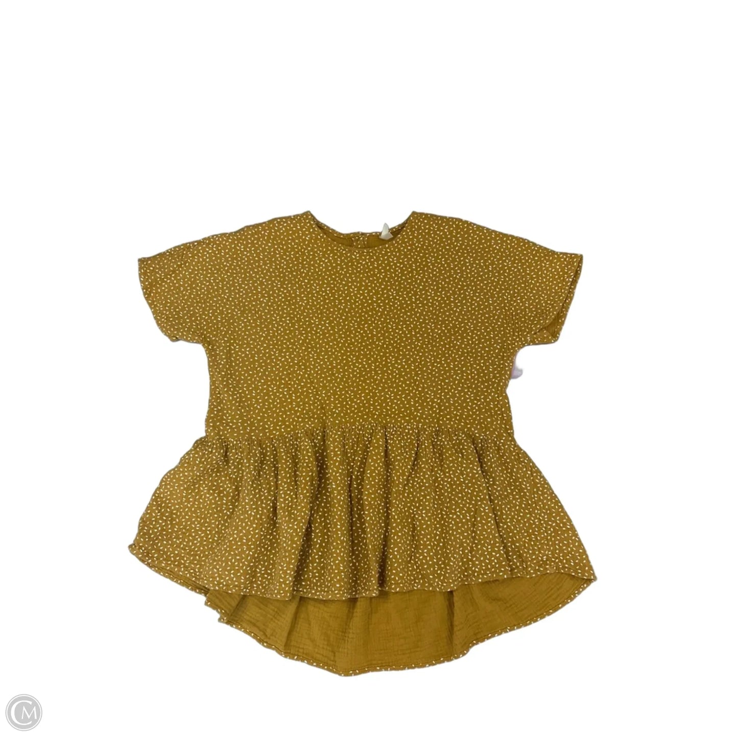 Top Short Sleeve By Cme In Gold, Size: S