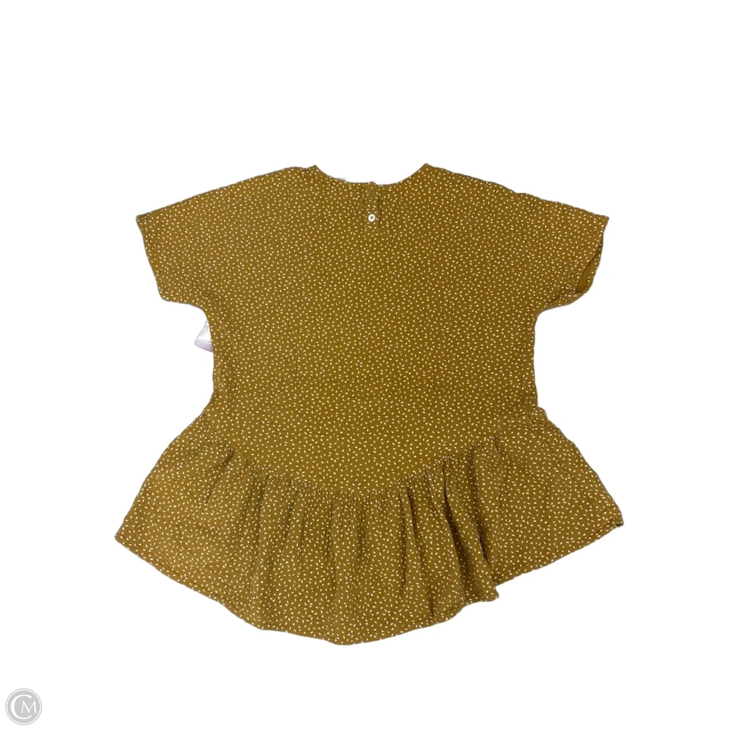 Top Short Sleeve By Cme In Gold, Size: S