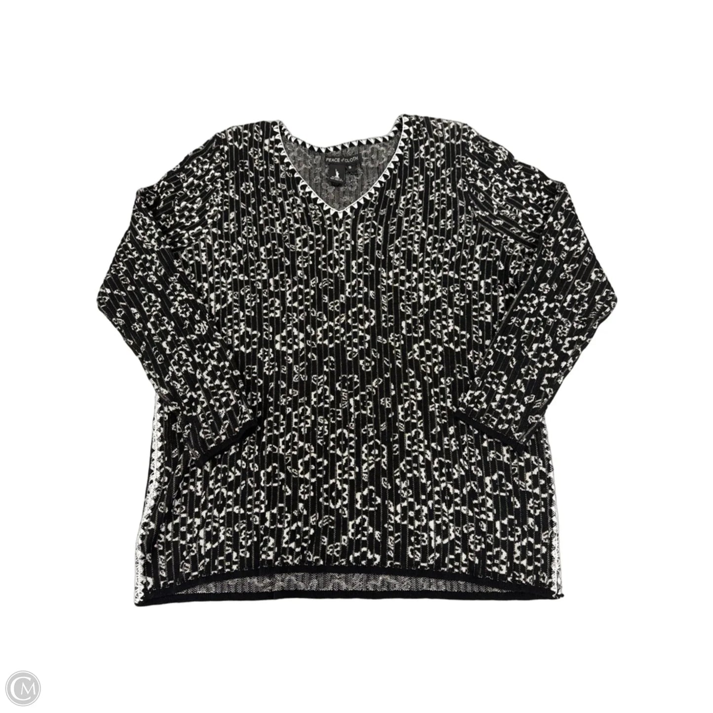 Top Long Sleeve By Cmc In Black, Size: S