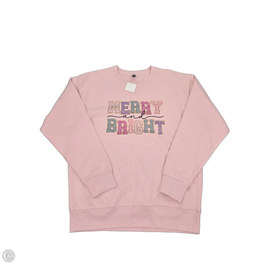 Sweatshirt Crewneck By Cmf In Pink, Size: M