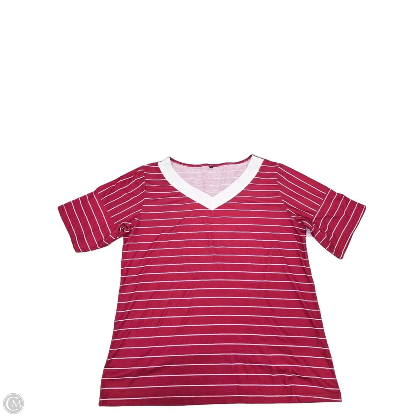 Top Short Sleeve Basic By Cmf In Red, Size: L