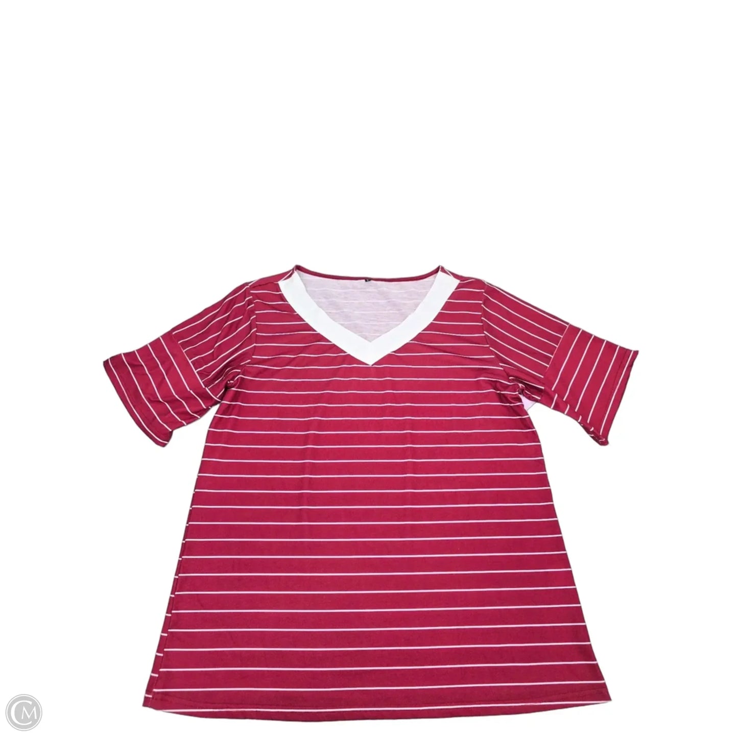 Top Short Sleeve Basic By Cmf In Red, Size: L