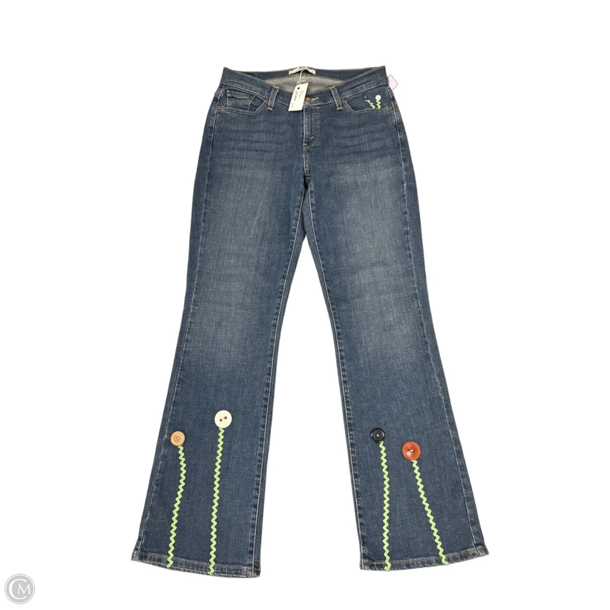 Jeans Boot Cut By Levis In Blue Denim, Size: 12