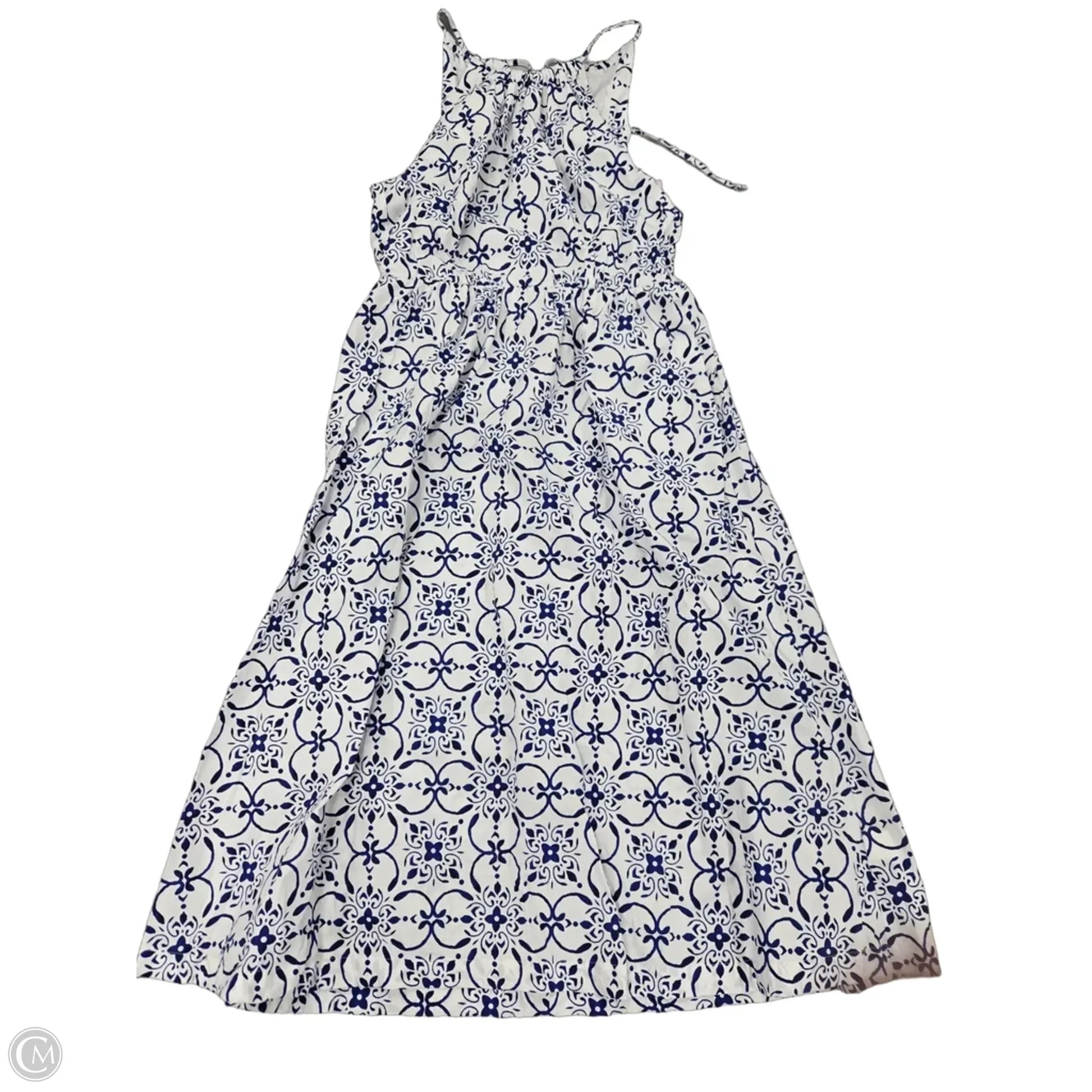 Dress Casual Midi By J. Crew In Blue & White, Size: S