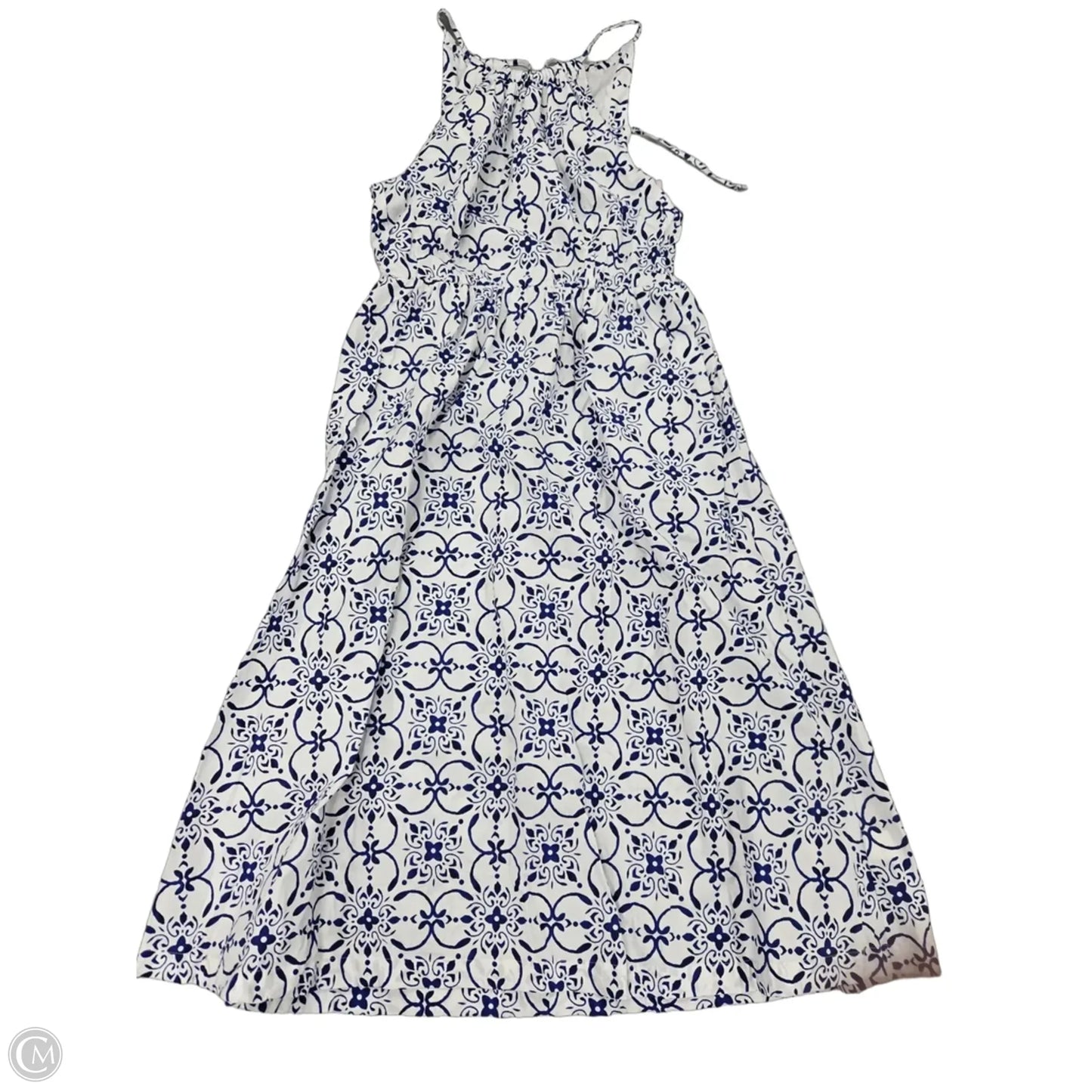 Dress Casual Midi By J. Crew In Blue & White, Size: S