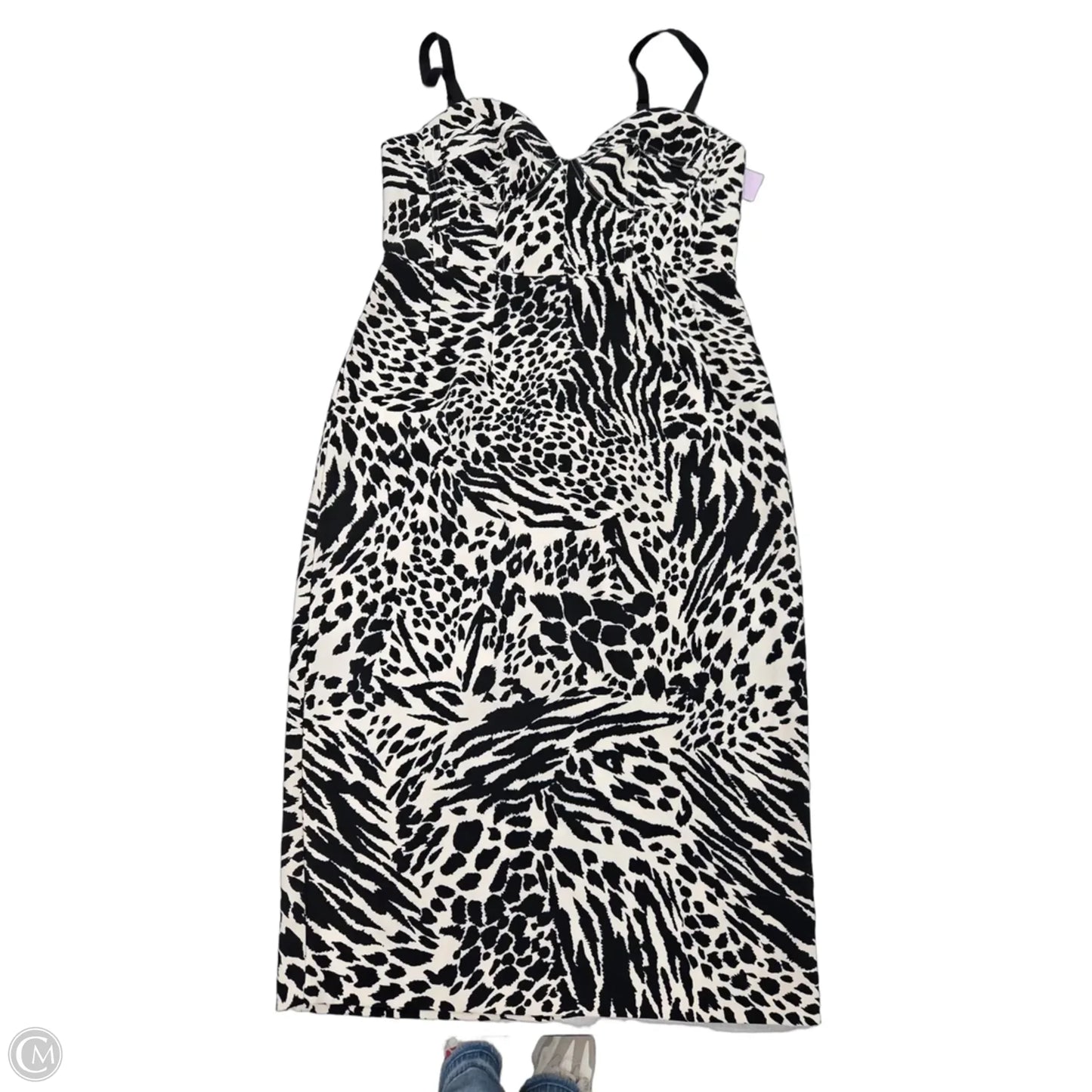 Dress Party Midi By Cme In Black & White, Size: M