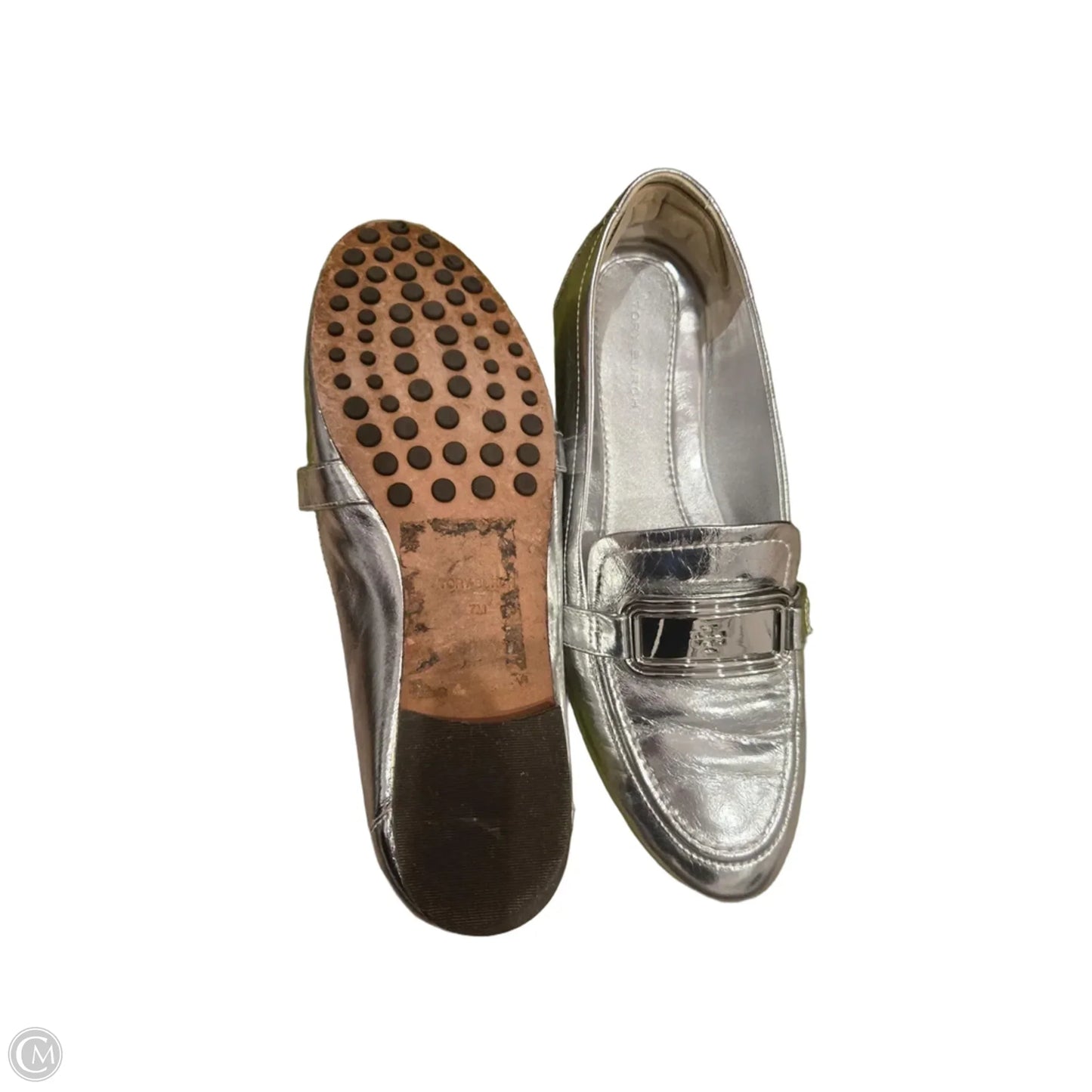 Shoes Designer By Tory Burch In Silver, Size: 7