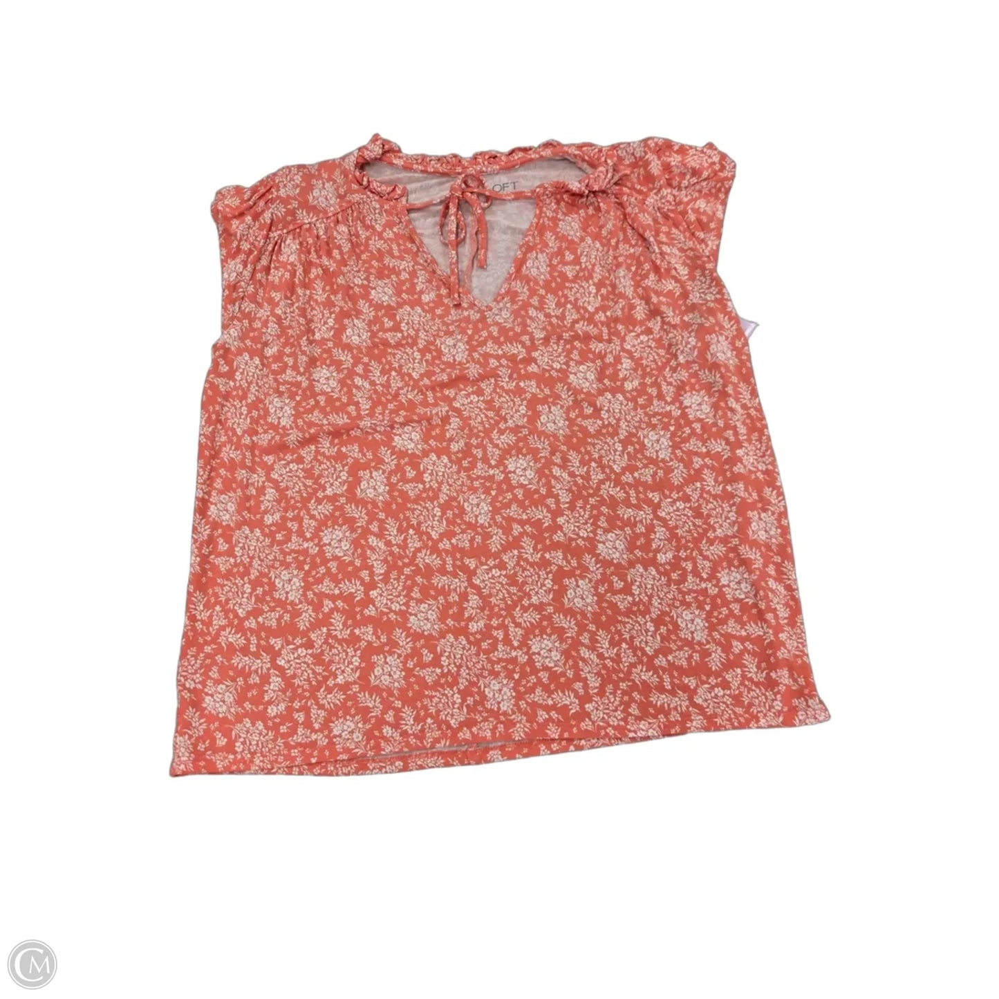 Top Short Sleeve By Loft In Orange, Size: S