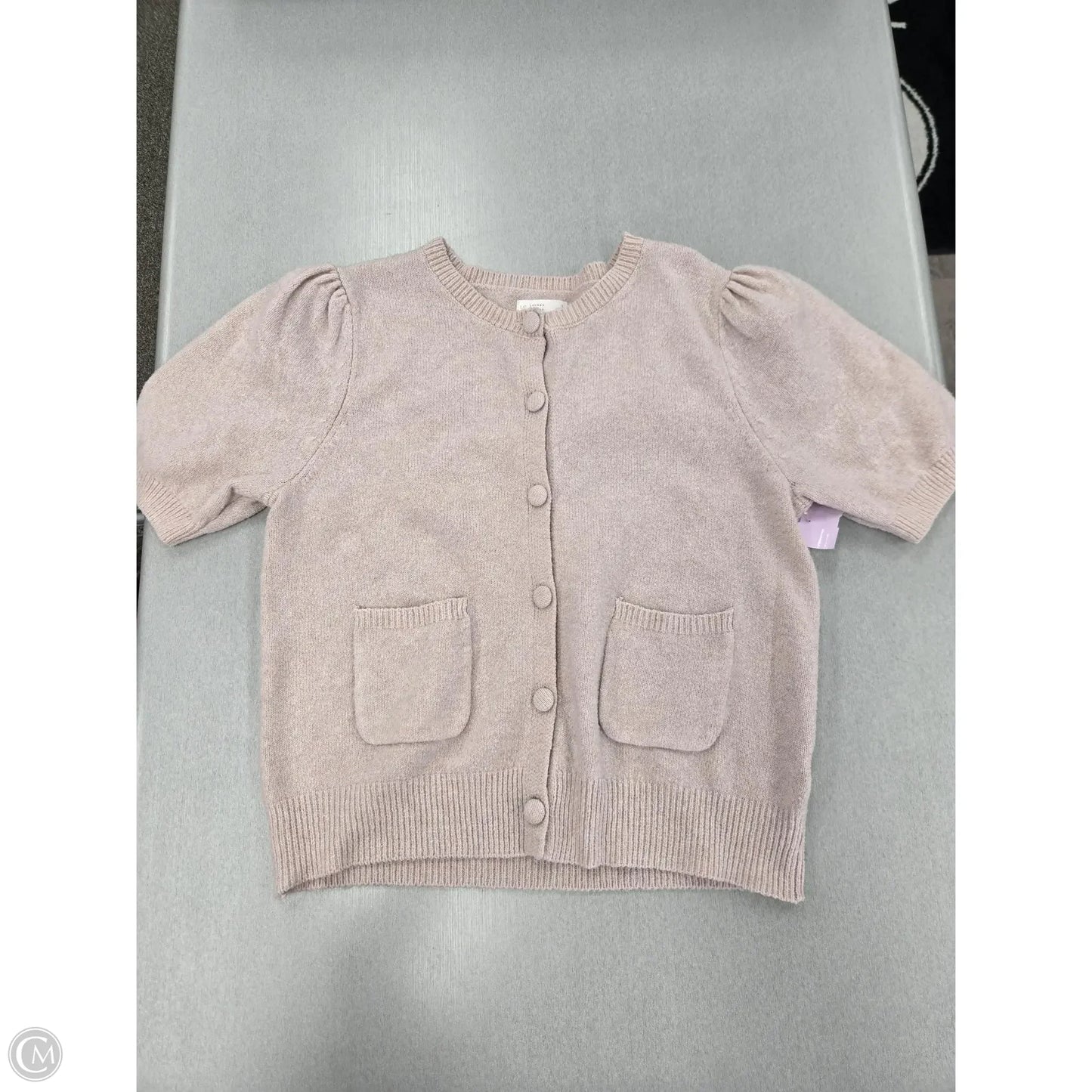 Top Short Sleeve By Lc Lauren Conrad In Beige, Size: L