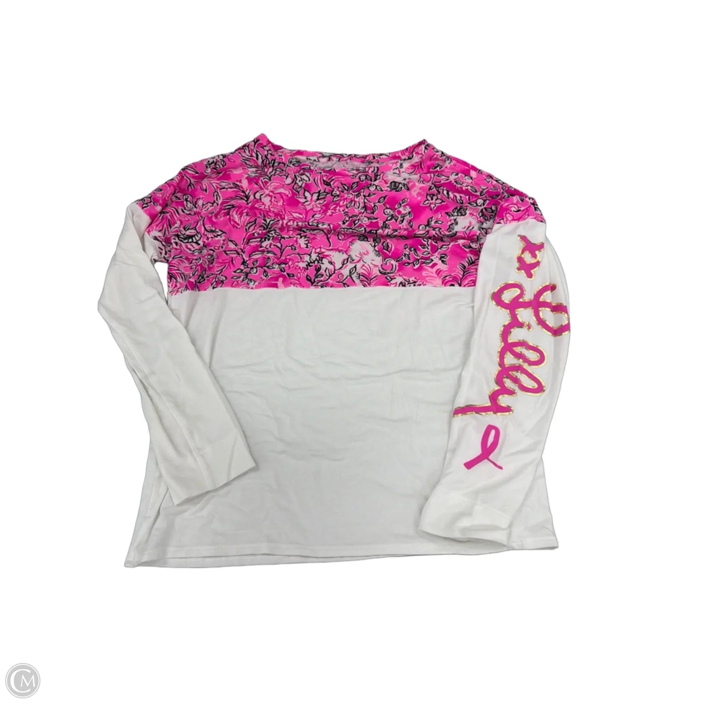 Top Long Sleeve Designer By Lilly Pulitzer In Pink, Size: S