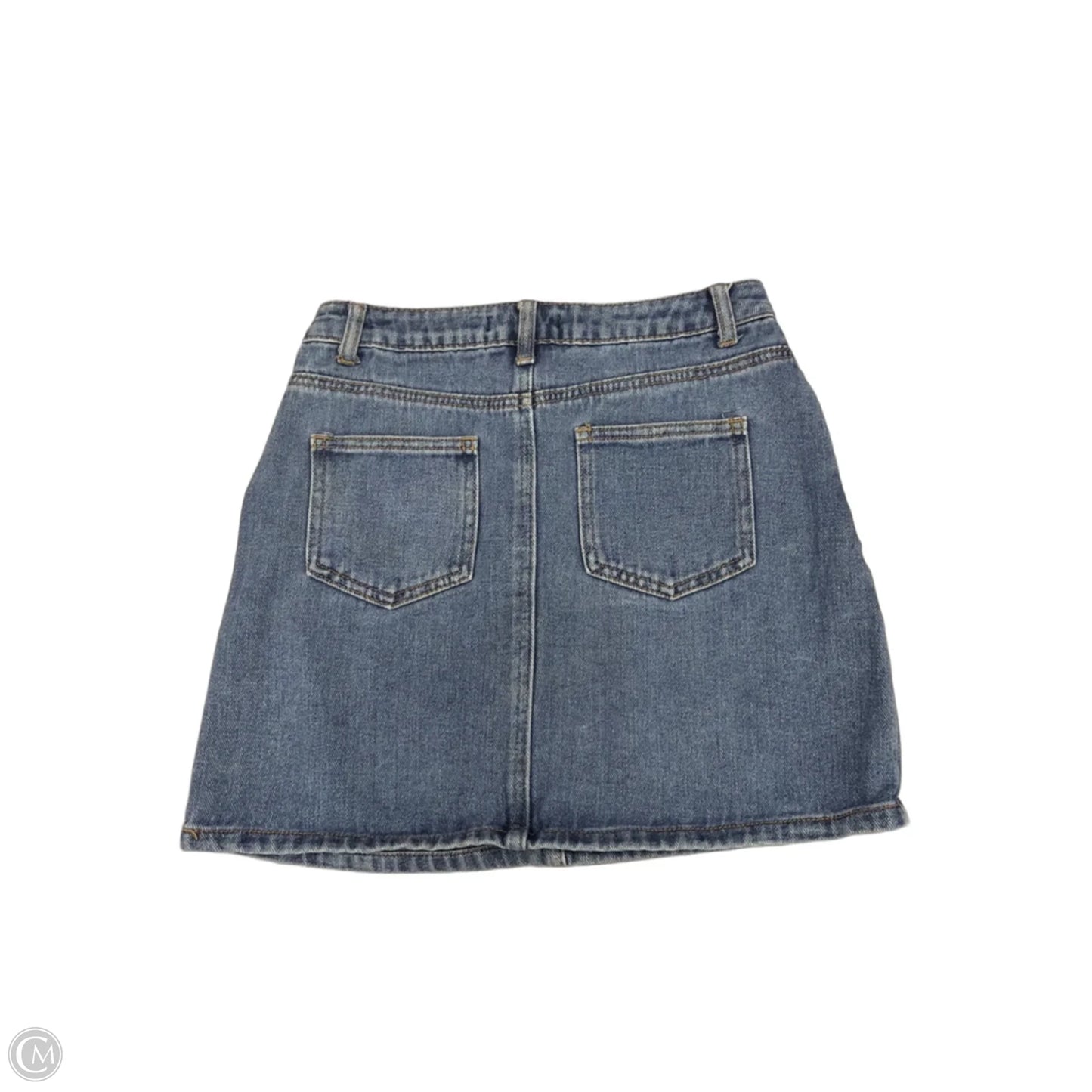 Skirt Mini & Short By Forever 21 In Blue Denim, Size: 4