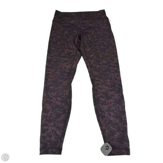 Athletic Leggings By Lululemon In Black & Purple, Size: 12