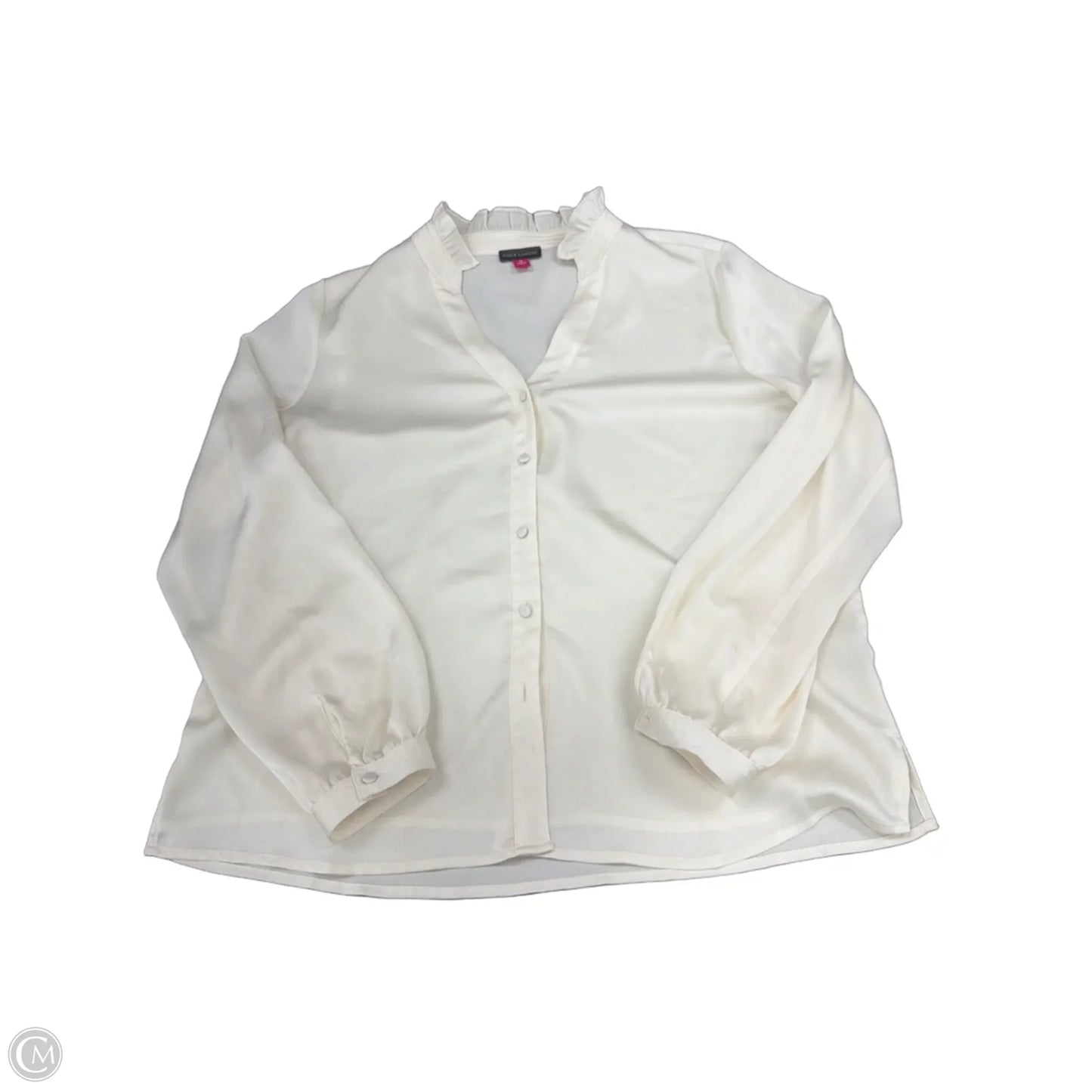 Top Long Sleeve By Vince Camuto In Cream, Size: M