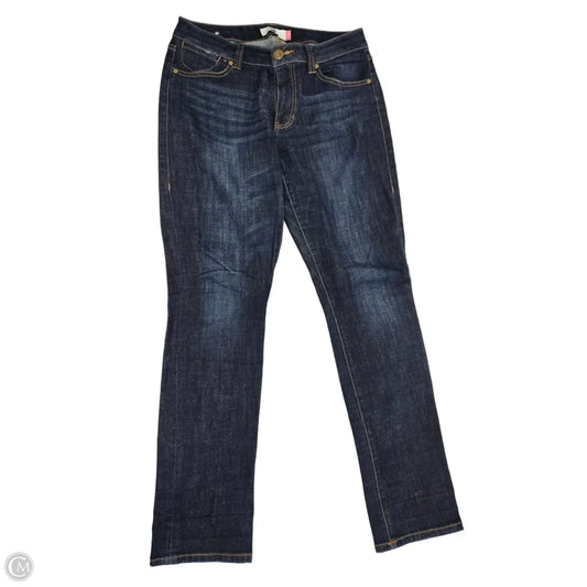 Jeans Straight By Cabi In Blue Denim, Size: 4